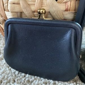 Coach Black Kisslock Change Purse Wallet